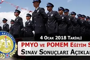 4 Ocak 2018 Tarihli PMYO ve POMEM Eğitim Sonu Sınav Sonuçları Açıklandı